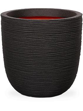 Кашпо Capi nature rib nl planter ball black Кашпо Capi nature rib nl planter ball black