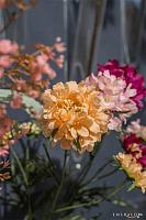 Скабиоза ветвь с персиковыми цветами искусственная W20 H77 см Скабиоза ветвь с персиковыми цветами искусственная W20 H77 см