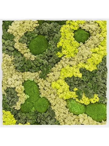 Картина из мха mdf ral 9010 satin gloss 30% ball moss 70% reindeer moss (mix) Картина из мха mdf ral 9010 satin gloss 30% ball moss 70% reindeer moss (mix)