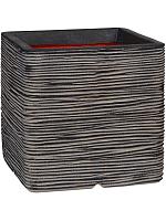 Кашпо Capi nature rib nl planter square anthracite L40 W40 H40 см