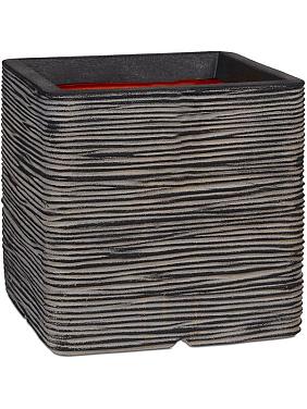 Кашпо Capi nature rib nl planter square anthracite Кашпо Capi nature rib nl planter square anthracite