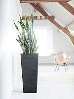 Кашпо Ecopots rotterdam high 70 dark grey L32 W32 H70 см