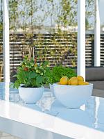 Кашпо Fiberstone peter m glossy white D30 H18 см