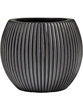 Кашпо Capi nature groove vase ball black Кашпо Capi nature groove vase ball black