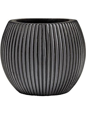 Кашпо Capi nature groove vase ball black