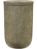 Кашпо Baq vertical rib cylinder green D37 H57 см