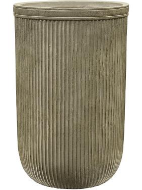 Кашпо Baq vertical rib cylinder green Кашпо Baq vertical rib cylinder green