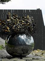 Кашпо Plain globe metal glaze D47 H38 см Кашпо Plain globe metal glaze D47 H38 см