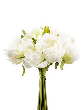 Букет из 8 пионов белых искусственных