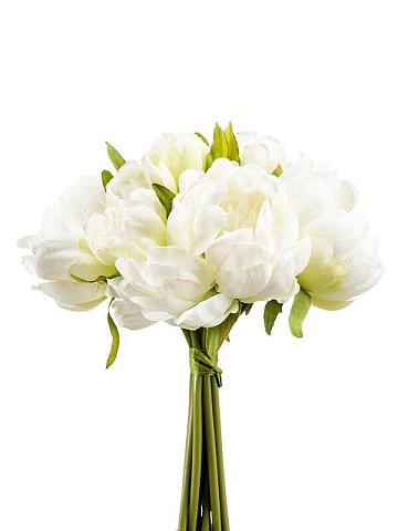 Букет из 8 пионов белых искусственных Букет из 8 пионов белых искусственных