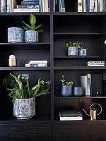 Кашпо Fracture large orchidpot petrol D17 H16 см