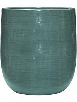 Кашпо Plain striped darcy aqua D37 H41 см