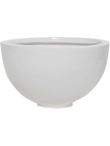 Кашпо Fiberstone peter m glossy white