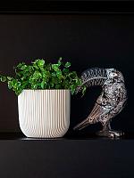 Кашпо Capi nature groove special planter ball beige D17 H15 см