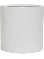 Кашпо Fiberstone puk s glossy white D15 H15 см