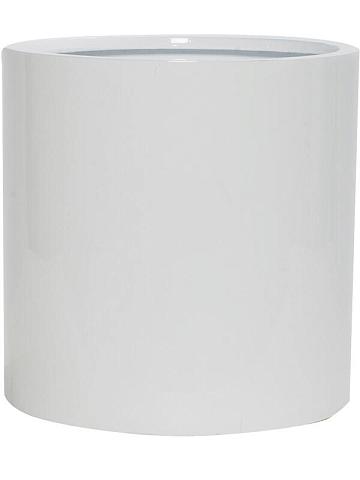 Кашпо Fiberstone puk s glossy white Кашпо Fiberstone puk s glossy white