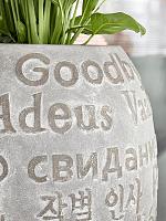 Кашпо Baq polystone coated depart emperor raw grey (с техническим горшком) D39 H90 см