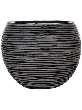 Кашпо Capi nature rib vase ball black Кашпо Capi nature rib vase ball black