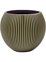 Кашпо Capi nature groove special vase ball green D30 H25 см Кашпо Capi nature groove special vase ball green D30 H25 см