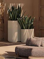 Кашпо Milos low planter (stone feeling) L71 W51 H38 см