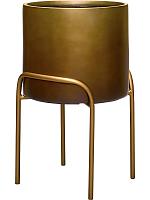 Кашпо Baq gradient elevated cylinder high matt honey ( + подставка на ножках) D40 H62 см