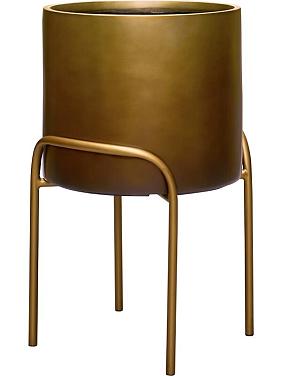 Кашпо Baq gradient elevated cylinder high matt honey ( + подставка на ножках)