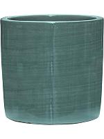 Кашпо Plain striped cylinder aqua D20 H19 см