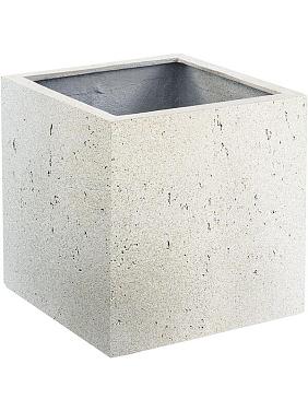 Кашпо Grigio cube antique white