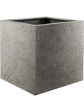 Кашпо Grigio cube natural-concrete