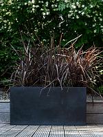 Кашпо Fiberstone jumbo jort l black L120 W45 H60 см