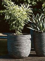 Кашпо Capi nature rib nl planter ball anthracite D43 H41 см Кашпо Capi nature rib nl planter ball anthracite D43 H41 см