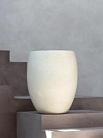 Кашпо Grigio tall balloon antique white D40 H50 см