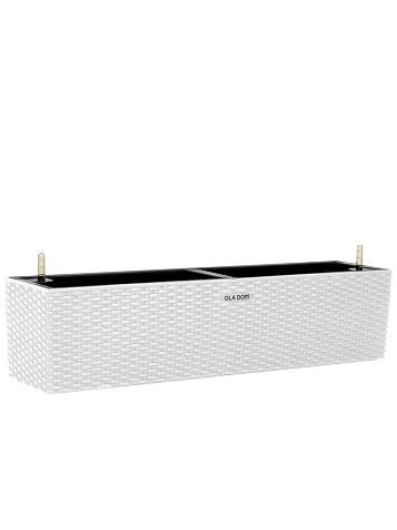 Кашпо Ola Dom Balcony Rattan 80 (12л) белый