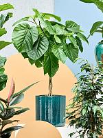 Кашпо Cylinder pot ocean blue D30 H30 см