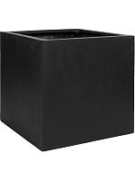 Кашпо Fiberstone block m black L40 W40 H40 см
