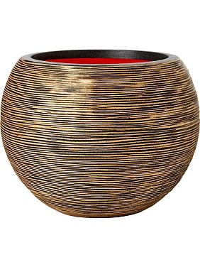Кашпо Capi nature rib nl vase ball black gold Кашпо Capi nature rib nl vase ball black gold