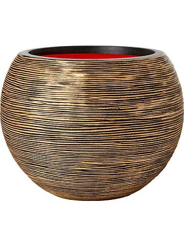 Кашпо Capi nature rib nl vase ball black gold Кашпо Capi nature rib nl vase ball black gold
