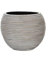 Кашпо Capi nature rib vase ball ivory D28 H25 см