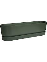 Кашпо Greenville trough long leaf green L68 W19 H18 см Кашпо Greenville trough long leaf green L68 W19 H18 см