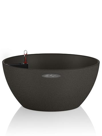 Кашпо Lechuza Cubeto Stone 40 графитовый черный