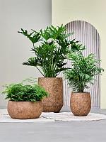 Кашпо Mineral yuna l travertine rustic antique D61 H30 см