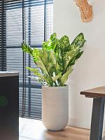 Кашпо Ridged horizontally cody s cement D28 H45 см