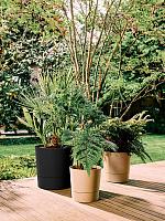 Кашпо Foss round mushroom beige D25 H24 см