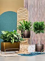 Кашпо Baq gradient elevated cylinder high matt honey ( + подставка на ножках) D40 H62 см