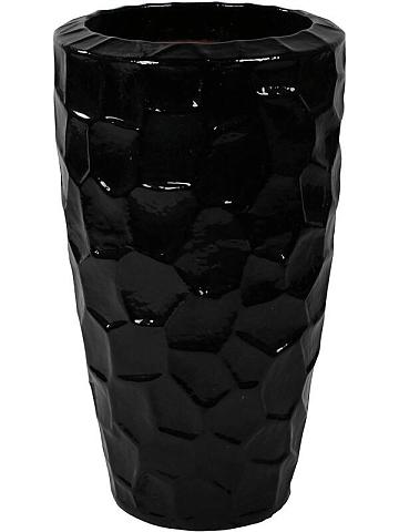 Кашпо Cascara partner relief black shiny Кашпо Cascara partner relief black shiny