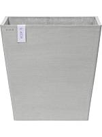 Кашпо Ecopots rotterdam wheels 50 white grey L50 W50 H48 см