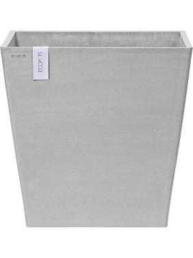 Кашпо Ecopots rotterdam wheels 50 white grey Кашпо Ecopots rotterdam wheels 50 white grey