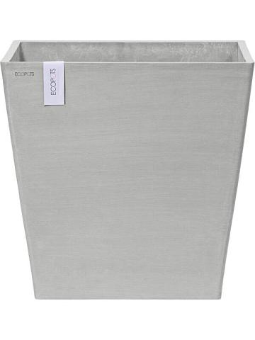 Кашпо Ecopots rotterdam wheels 50 white grey Кашпо Ecopots rotterdam wheels 50 white grey