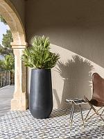 Кашпо Fiberstone nax l black D50 H101 см