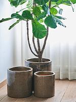 Кашпо Honest large orchidpot kaki D18 H18 см